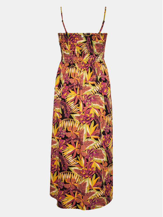 Roxy Roxy Φόρεμα καλοκαιρινό Remember Sun Wvsk ERJWK03146 Γκρι Slim Fit