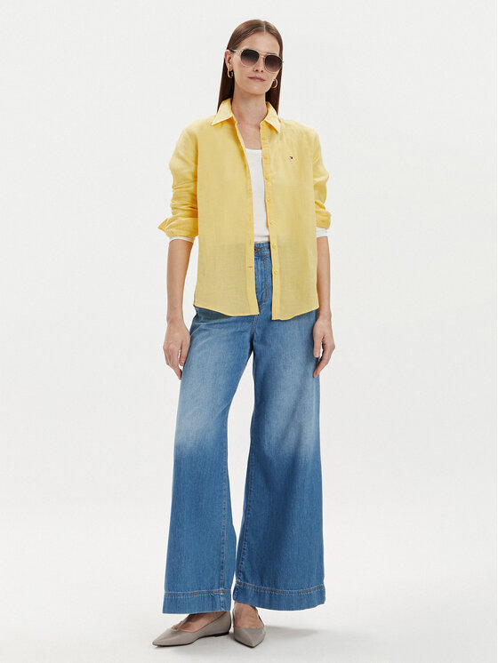 Tommy Hilfiger Tommy Hilfiger Camicia WW0WW42037 Giallo Relaxed Fit