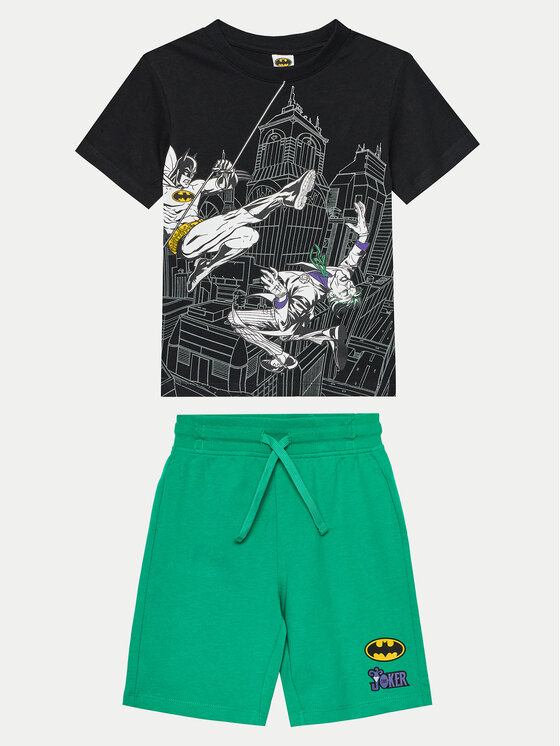 Komplet t-shirt i szorty sportowe OVS, Rozmiar 3/4Y, Czarny, 2017139