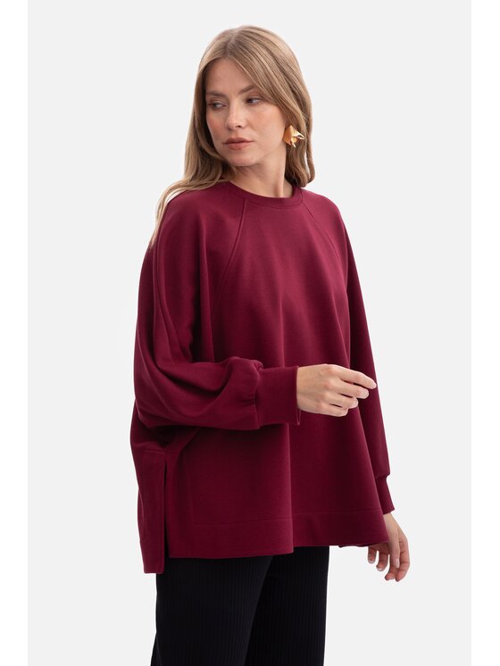 BeWear BeWear Bluza b306 Bordowy Baggy Fit