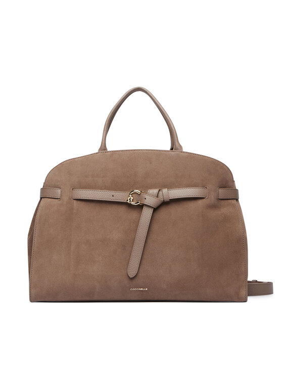 Coccinelle Ročna torba TLB Coccinellesabine Suede Bi E1 TLB 18 01 01 Temno bež