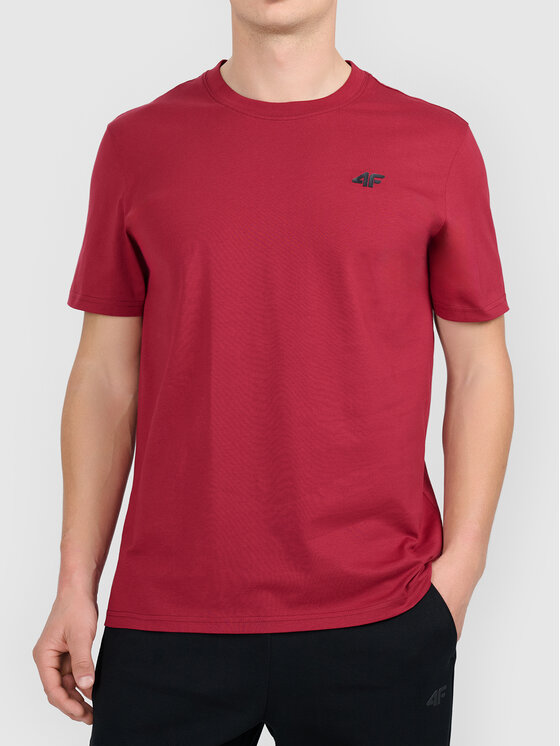 4F 4F T-Shirt 4FWAW26TTSHM3578-61S Czerwony ciemny Active Fit