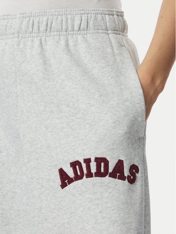 adidas adidas Spodnie dresowe Adidas Damskie 3-Stripes KU0333 Szary Loose Fit