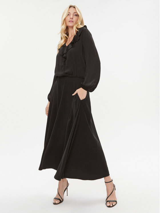 Dixie Dixie Midi suknja GCGOUANA Crna Regular Fit