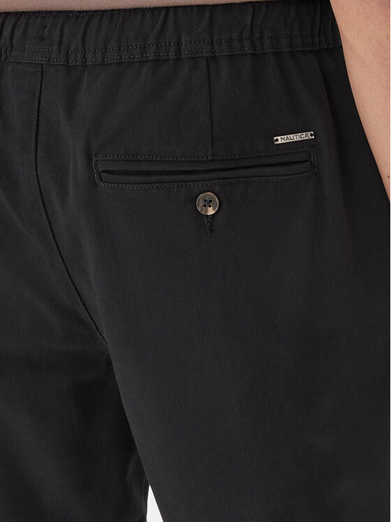 Nautica Nautica Pantalon scurți din material Rava NCC03970 Negru Relaxed Fit