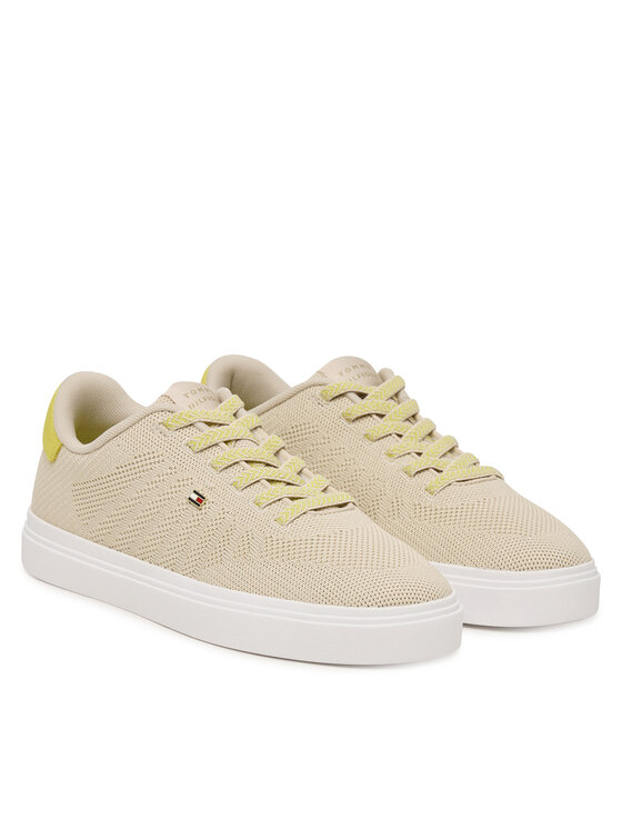 Tommy Hilfiger Tommy Hilfiger Sneakersy Knit Cupsole FW0FW09289 Béžová