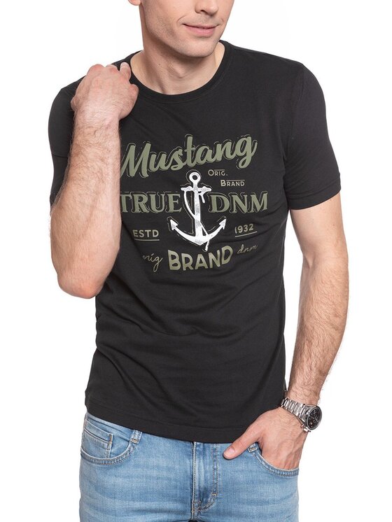 Mustang Mustang T-shirt ALEX C PRINT Nero Regular Fit