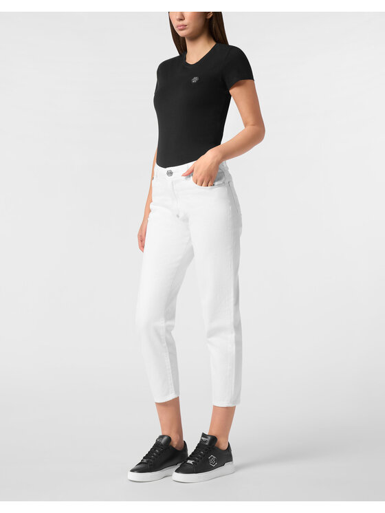 PHILIPP PLEIN PHILIPP PLEIN Jeans 24897 Bianco Mom Fit