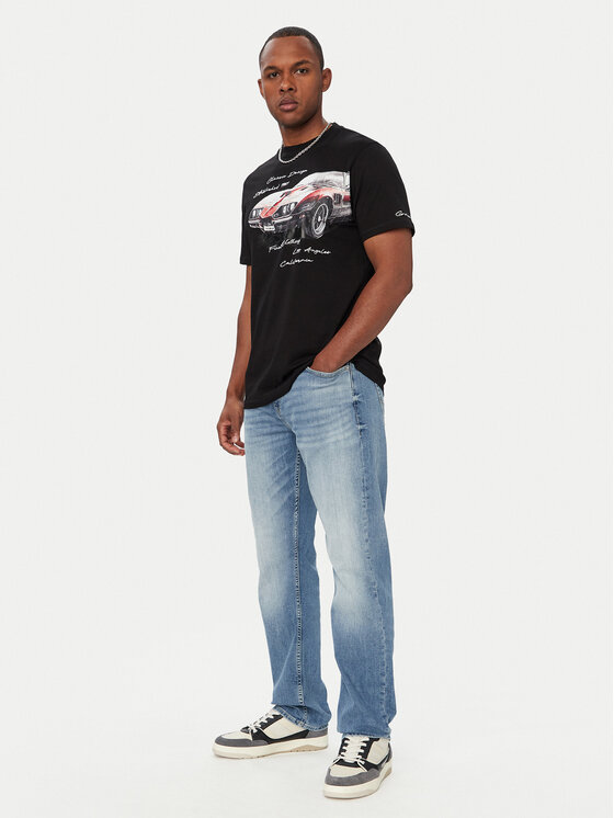 Guess Guess Tričko M6YI45 K4231 Čierna Regular Fit