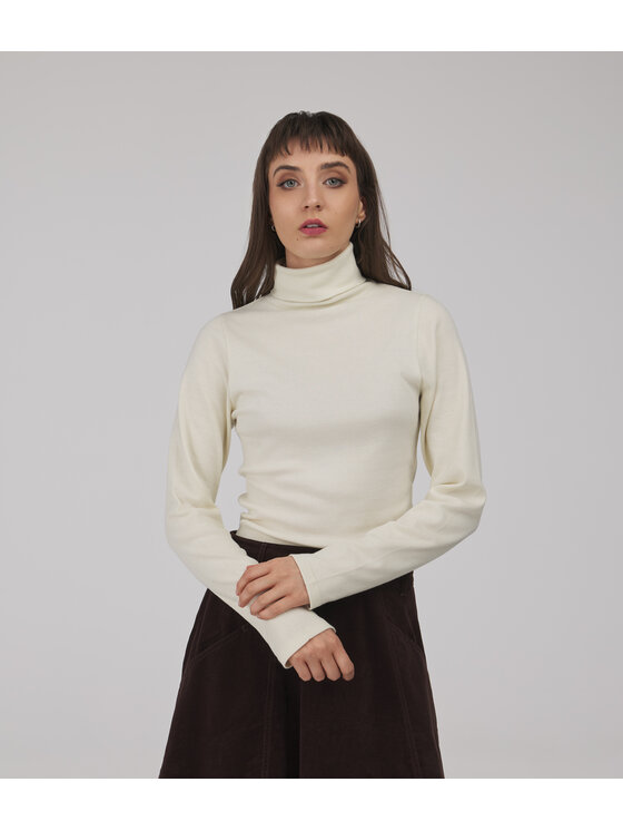 Lee Cooper Lee Cooper T-Shirt MICHELLE Kremowy Slim Fit