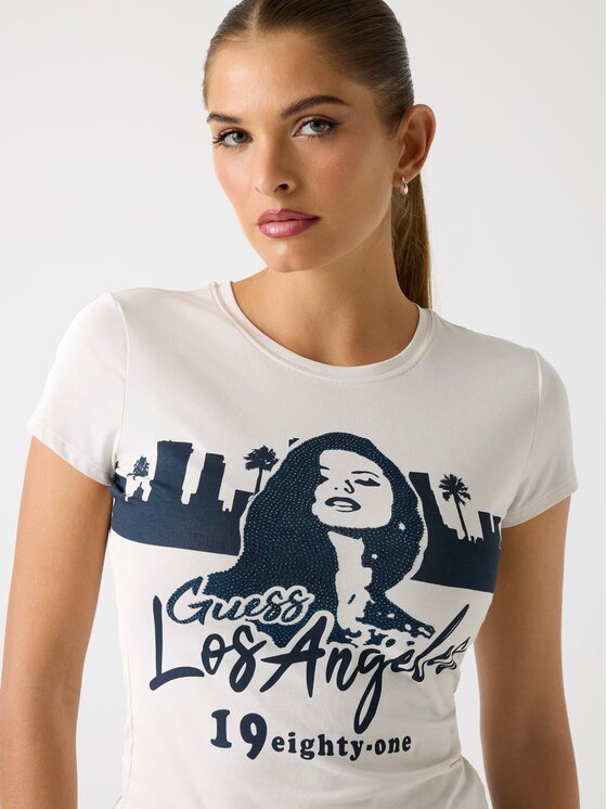 Guess Guess T-Shirt 179533 Beżowy Classic Fit