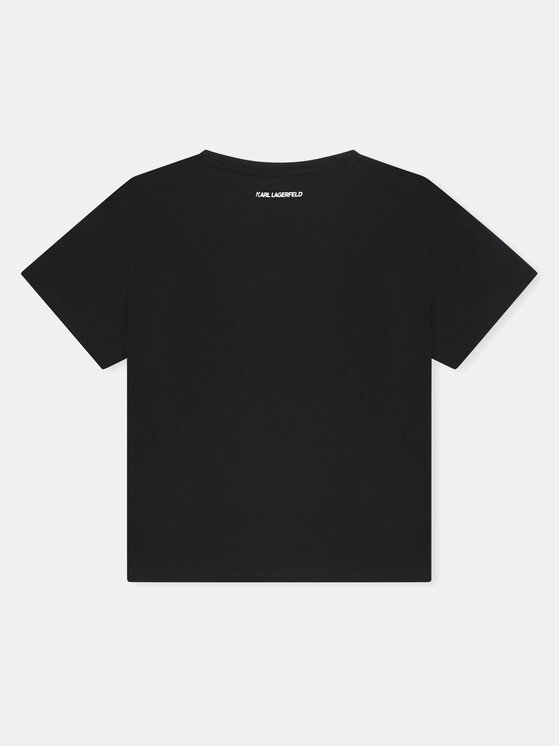 Karl Lagerfeld Kids Karl Lagerfeld Kids Majica Z30212 S Črna Regular Fit