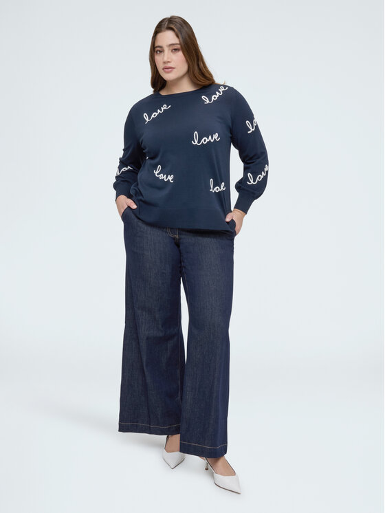 Fiorella Rubino Fiorella Rubino Sweter M127L008402N0Z4 Niebieski A-Line Fit