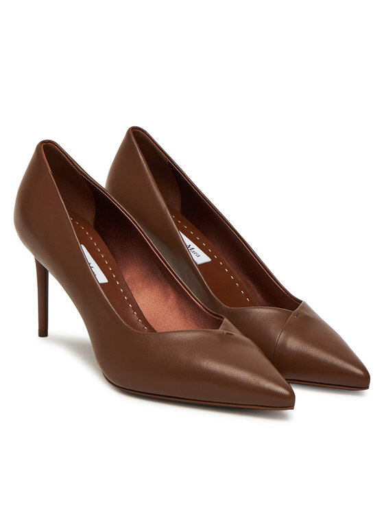 Max Mara Max Mara Čevlji z visoko peto Phyllis 2524526191600 Rjava