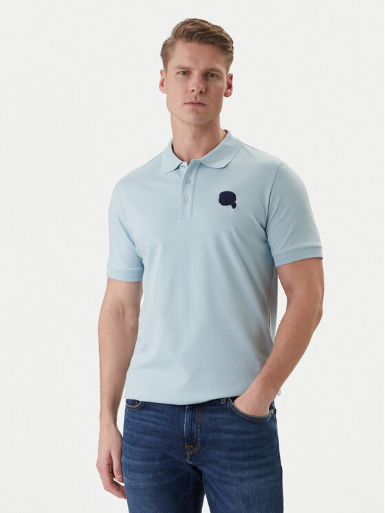KARL LAGERFELD KARL LAGERFELD Polokošile 745015 562231 Světle modrá Regular Fit