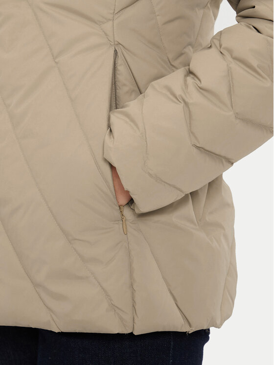 Tommy Hilfiger Tommy Hilfiger Daunenjacke Chevron WW0WW42623 Beige Regular Fit