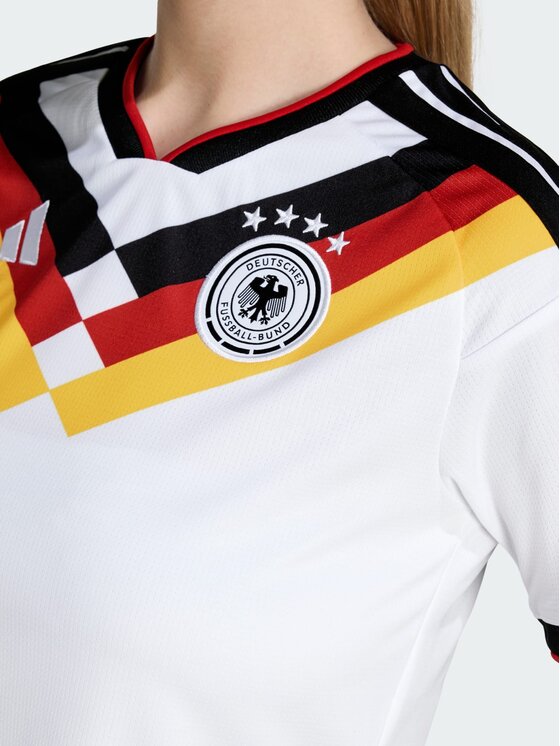 adidas adidas Koszulka techniczna Germany 26 Home Cropped Jersey Biały Regular Fit