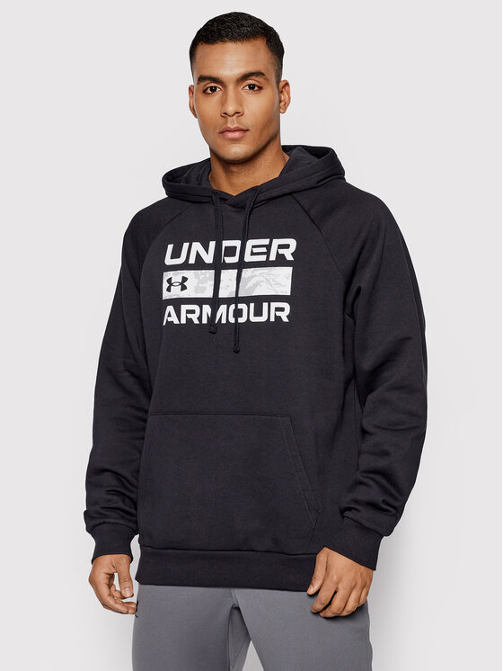 Under Armour Under Armour Džemperis ar kapuci Ua Rival Signature 1366363 Melns Loose Fit