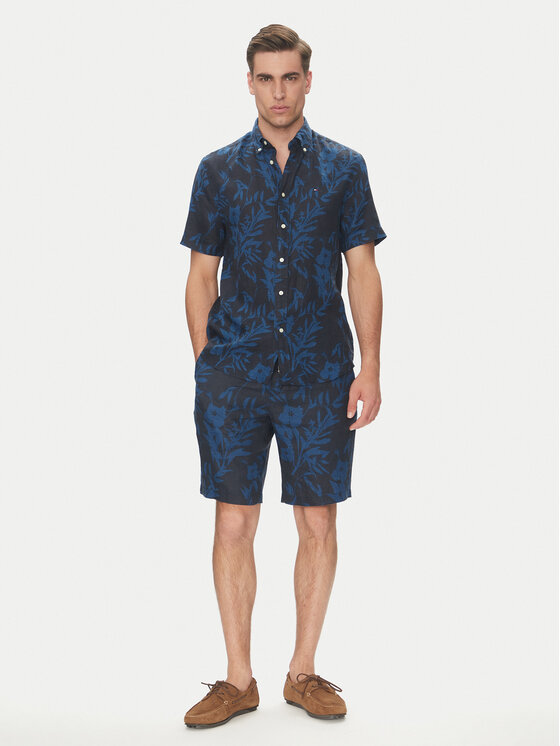 Tommy Hilfiger Tommy Hilfiger Šortky z materiálu Harlem MW0MW38847 Tmavomodrá Regular Fit
