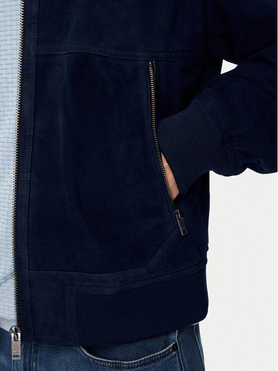 BOSS BOSS Geacă de piele Jonorve 50562519 Bleumarin Regular Fit