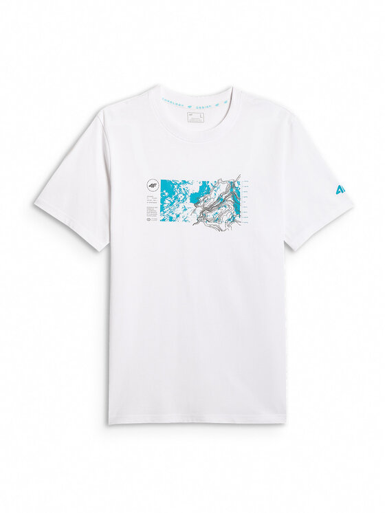 4F 4F T-Shirt TREKKING Biały Regular Fit