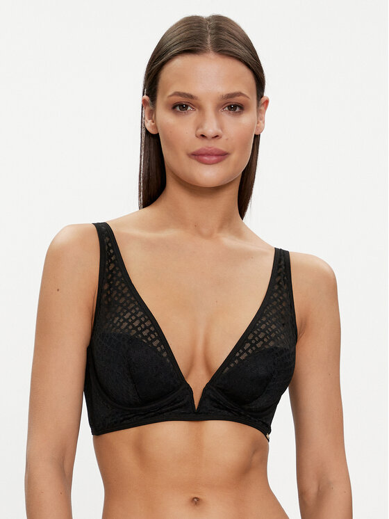BOSS Boss Bralette krūšturis 50515440 Melns
