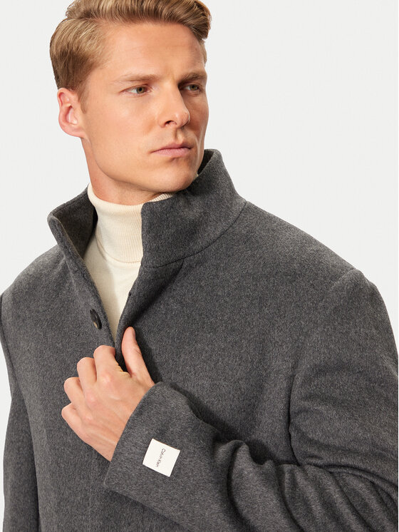 Calvin Klein Calvin Klein Вълнено палто K10K113665 Сив Slim Fit
