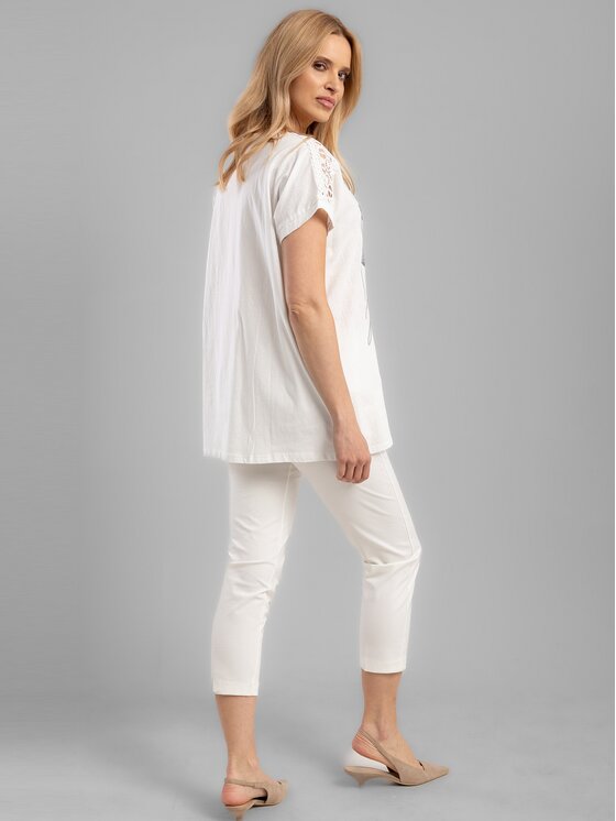 Perso Perso Tričko TCE242202F Biela Regular Fit