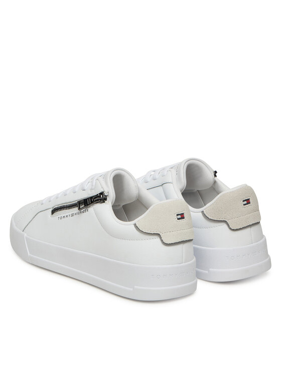 Tommy Hilfiger Tommy Hilfiger Sneakersy Th Court Zip FM0FM05730 Biały