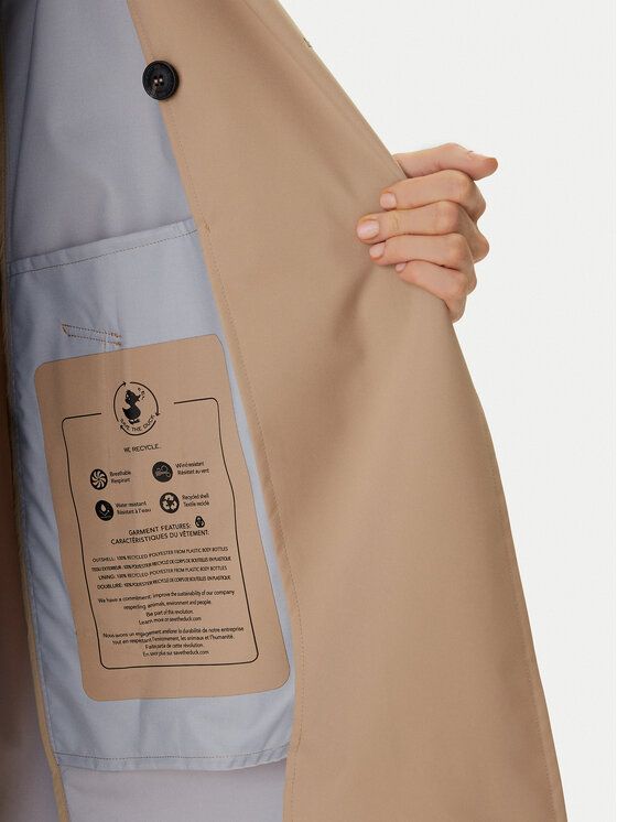 Save The Duck Save The Duck Trench D42664W GRIN22 Bej Regular Fit
