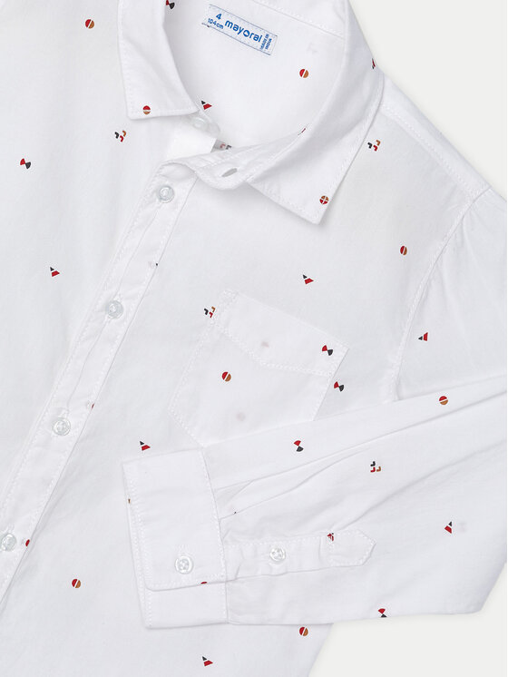 Mayoral Mayoral Camicia 4110 Bianco Regular Fit
