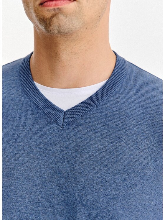 Pako Lorente Pako Lorente Sweter P25WN-2X-034 Niebieski Classic Fit