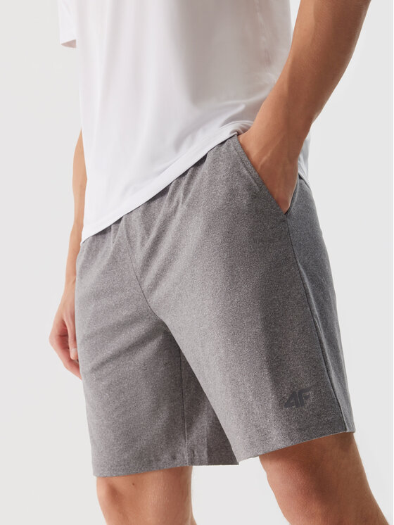 4F 4F Szorty sportowe 4FWSS24TFSHM383-27M Szary Regular Fit