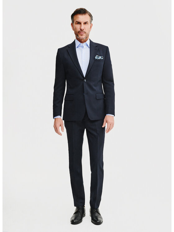 Pako Lorente Pako Lorente Marynarka P25SP-3G-014 Granatowy Super Slim Fit