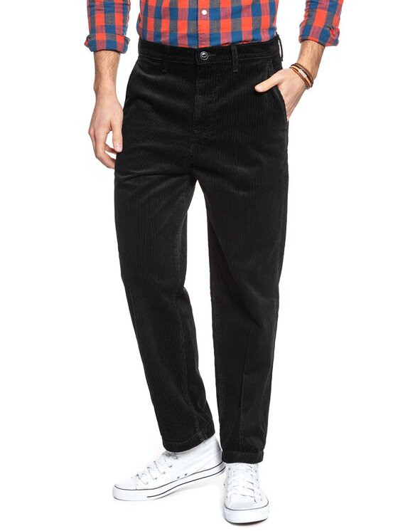 Lee Lee Chinosy CHINO RELAXED Czarny Loose Fit