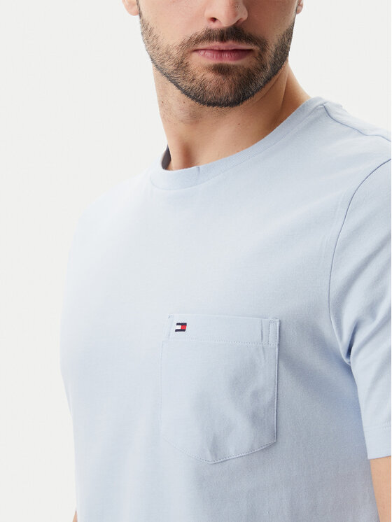 Tommy Hilfiger Tommy Hilfiger Tricou Essential MW0MW37283 Albastru celest Regular Fit