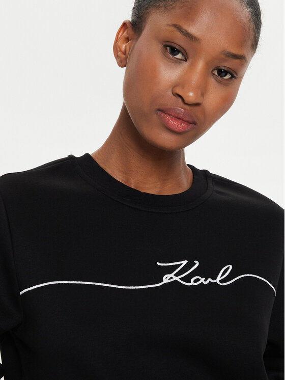KARL LAGERFELD KARL LAGERFELD Bluza 245W1806 Czarny Regular Fit