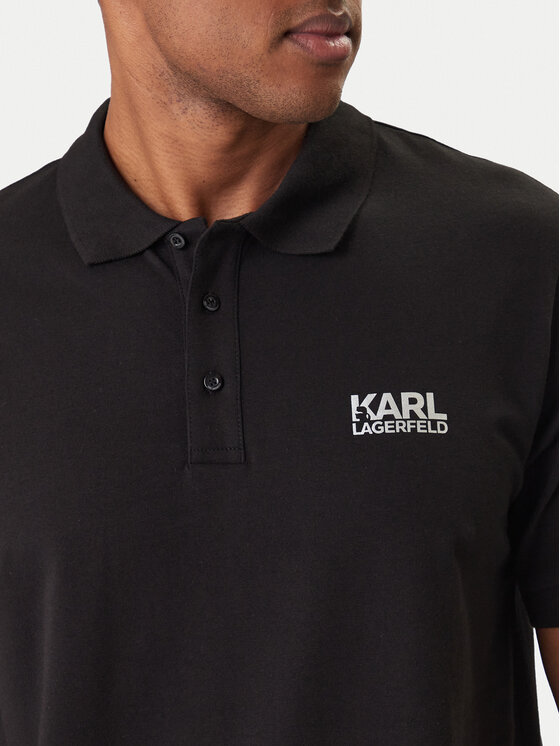 KARL LAGERFELD KARL LAGERFELD Polo 745780 561235 Czarny Regular Fit