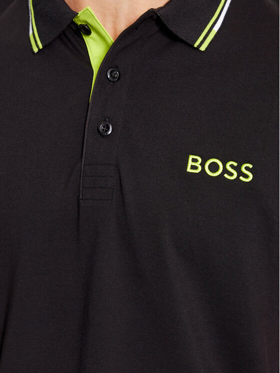 BOSS Boss Тениска с яка и копчета Paddy Pro 50469094 Черен Regular Fit