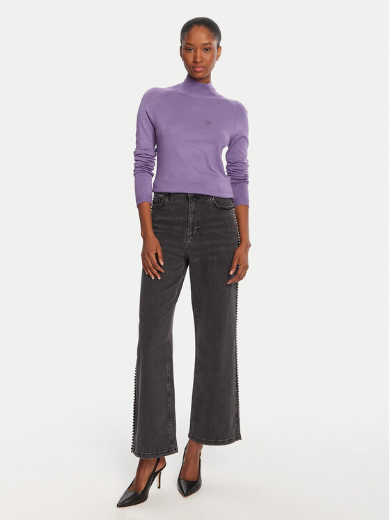 LOLA CASADEMUNT LOLA CASADEMUNT Bluză cu gât LF2515007 Violet Regular Fit