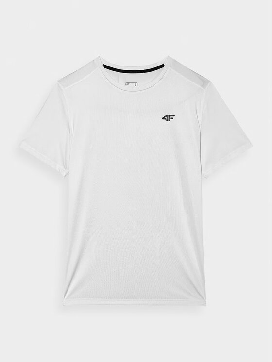 4F 4F Tričko 4FWAW24TFTSM0998-10S Biela Regular Fit