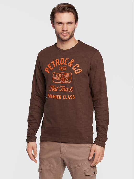 Longsleeve M-3020-TLR656 Marrone Regular Fit