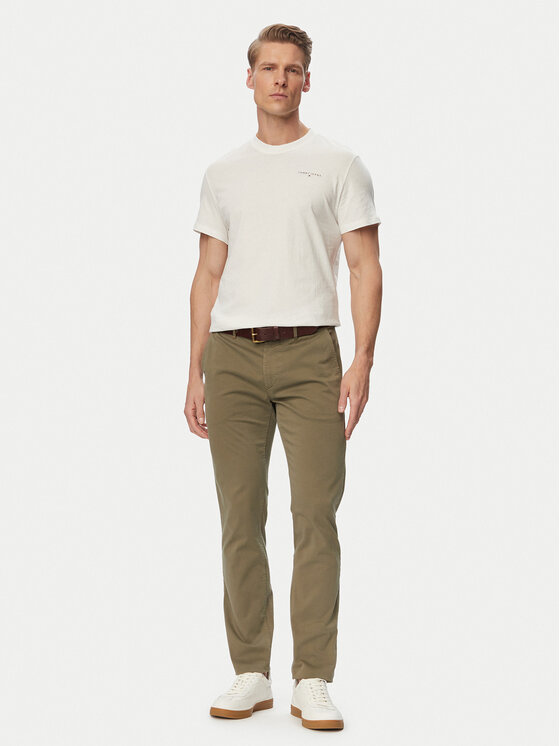 Tommy Jeans Tommy Jeans Marškinėliai Linear Chest DM0DM21780 Écru Slim Fit