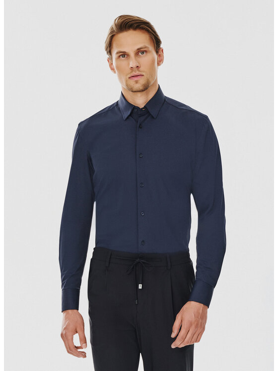 Pako Lorente Pako Lorente Koszula P24WF-1X-044 Granatowy Slim Fit