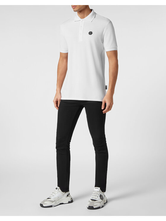 PHILIPP PLEIN PHILIPP PLEIN Polokošile 19461 Bílá Slim Fit