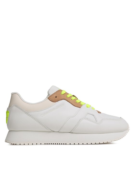 Calvin Klein Jeans Snīkeri Retro Runner Fluo Contrast YM0YM00619 Balts