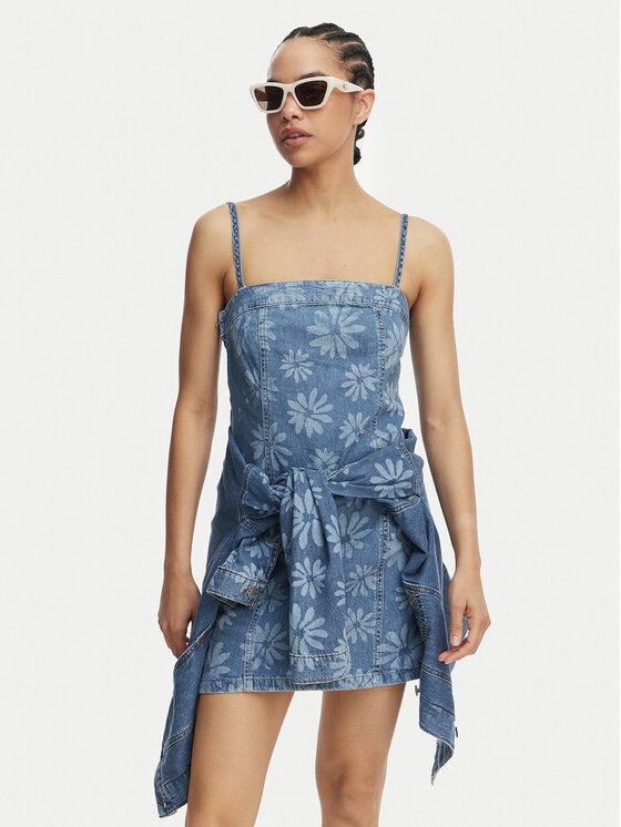 Roxy Roxy Jeans haljina Dreamy Daze ERJDD03011 Plava Regular Fit