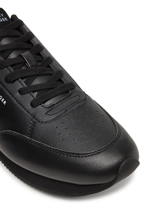 Tommy Hilfiger Tommy Hilfiger Снікерcи Lo Runner Pu Mix FM0FM05419 Чорний