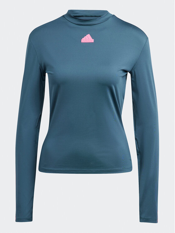 adidas adidas Tehnička majica IU3073 Tirkizna Slim Fit