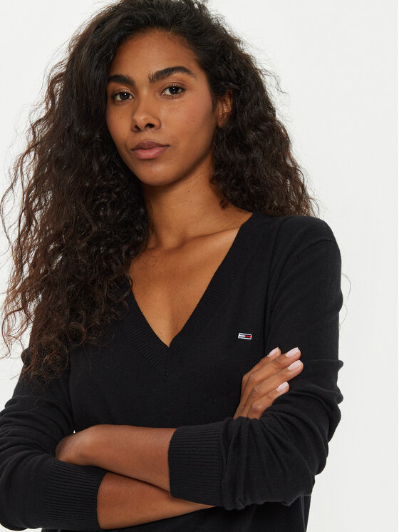 Tommy Jeans Tommy Jeans Πουλόβερ Tjw Essential DW0DW18670 Μαύρο Regular Fit
